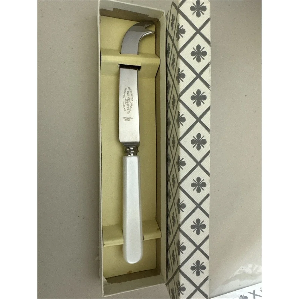 Vtg Francis Newton & Sons Pearlescent Sheffield Stainless Cheese Butter Knife